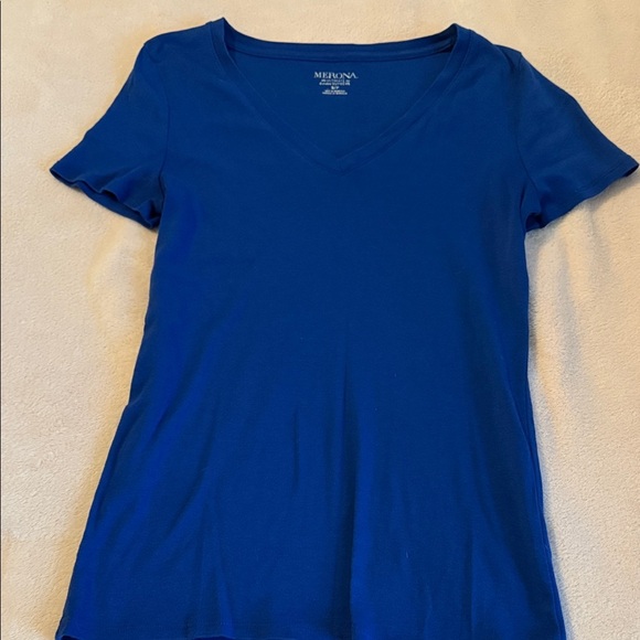 Merona Women's Short Sleeve Tee in Deep Blue - Picture 1 of 1